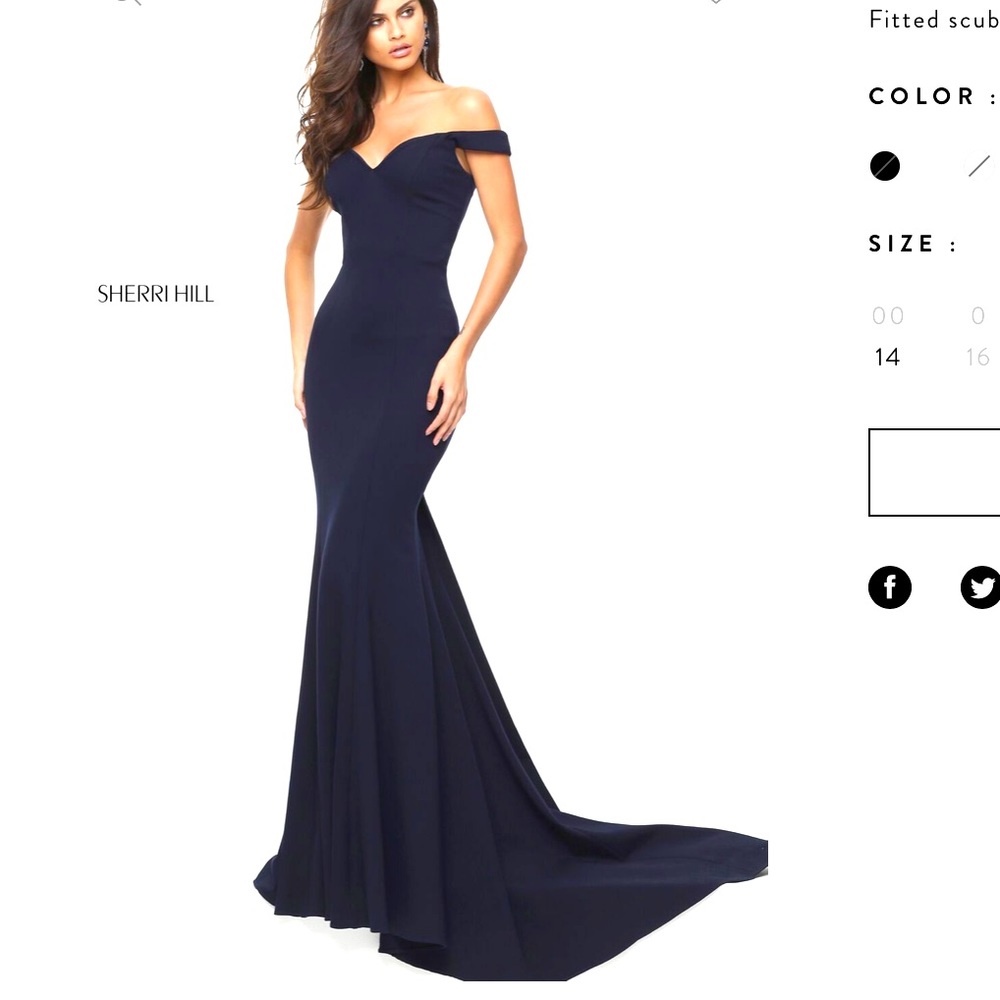 ISO Sherri Hill 50730 Navy Size 2-6